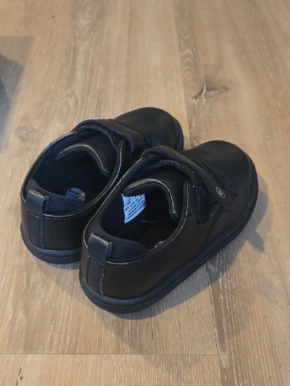 Stride Rite Black Kids Leather Shoe